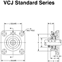 Mounted Bearings 4-bolt flanged eccentric VCJ G